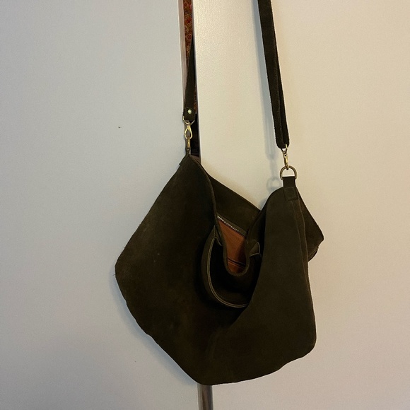 Parker and Clay olive green suede bag, brand new - Picture 5 of 5